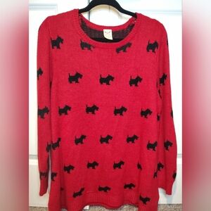 Women's Red Knitted 1X-16W